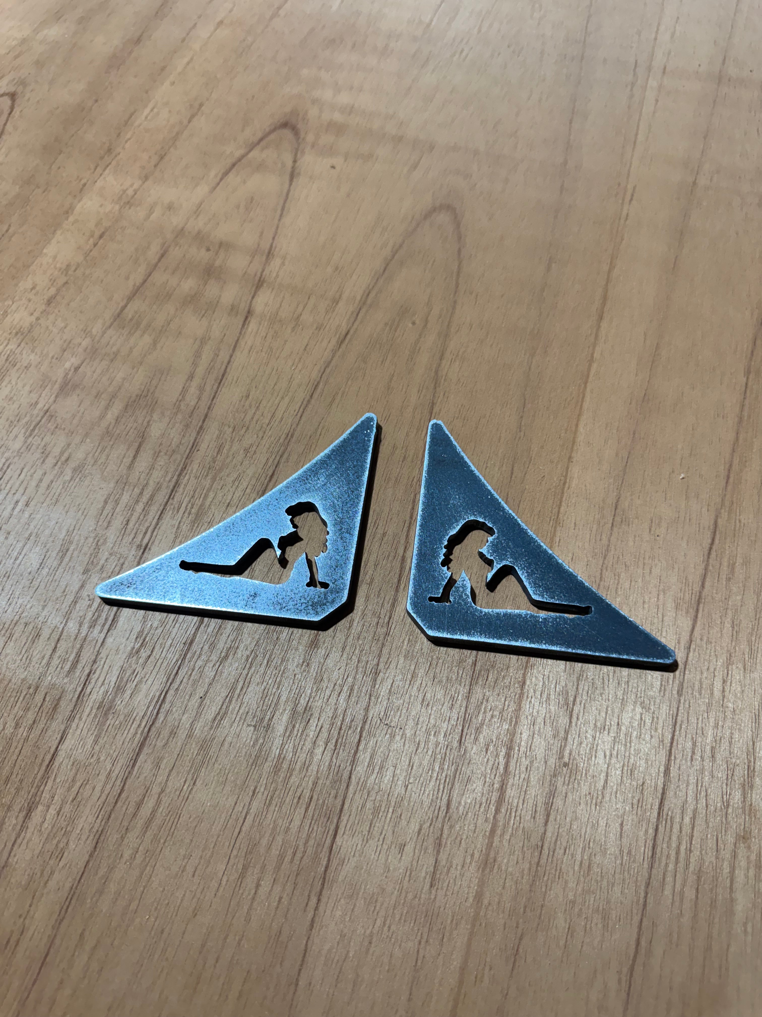 4" x 4" Vice City Girl Gusset in 3/16" Mild steel
