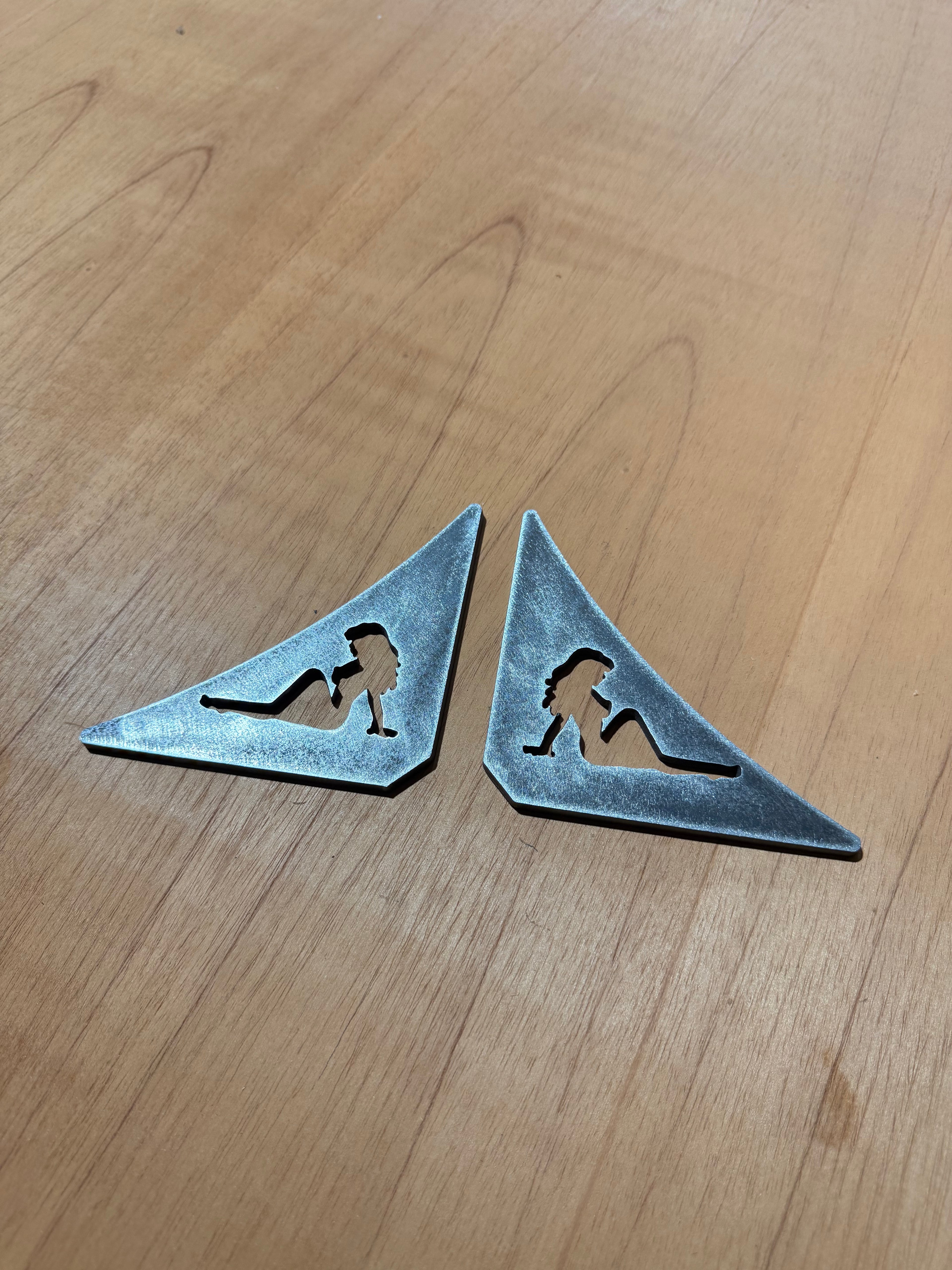 6" x 6" Vice City Girl Gusset in 3/16" Mild steel